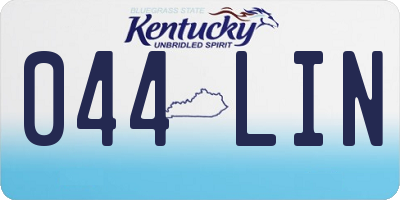 KY license plate 044LIN