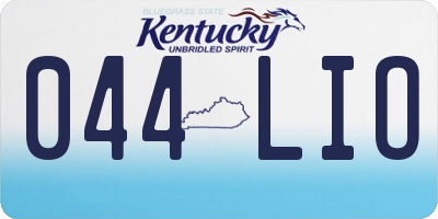 KY license plate 044LIO