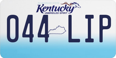 KY license plate 044LIP