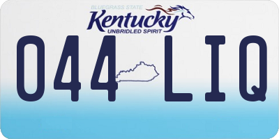 KY license plate 044LIQ