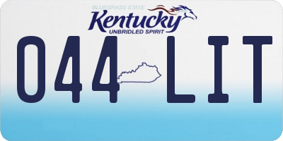 KY license plate 044LIT