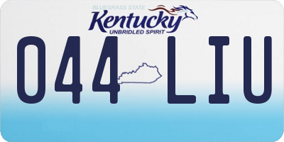 KY license plate 044LIU