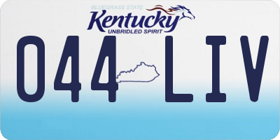 KY license plate 044LIV