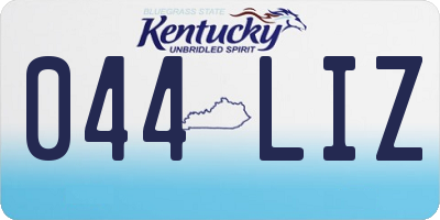 KY license plate 044LIZ