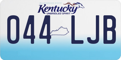 KY license plate 044LJB