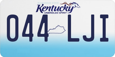 KY license plate 044LJI