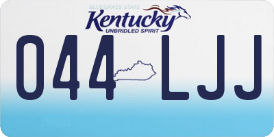 KY license plate 044LJJ