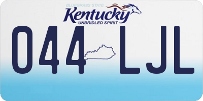 KY license plate 044LJL