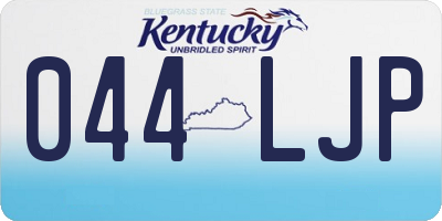 KY license plate 044LJP