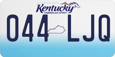 KY license plate 044LJQ