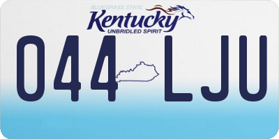 KY license plate 044LJU