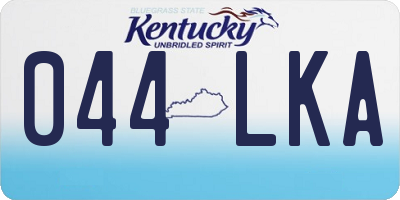 KY license plate 044LKA