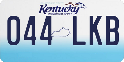 KY license plate 044LKB