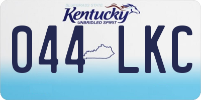 KY license plate 044LKC