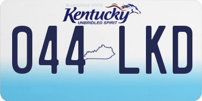 KY license plate 044LKD
