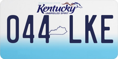 KY license plate 044LKE