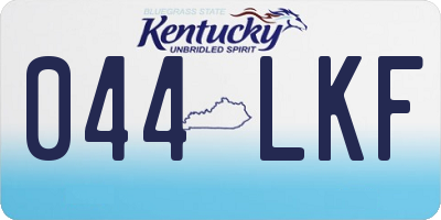 KY license plate 044LKF