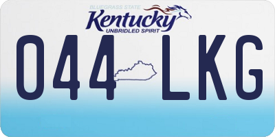 KY license plate 044LKG