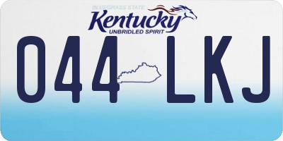 KY license plate 044LKJ