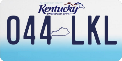 KY license plate 044LKL