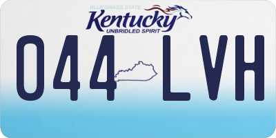 KY license plate 044LVH