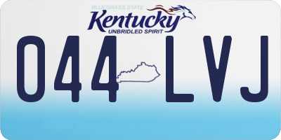 KY license plate 044LVJ