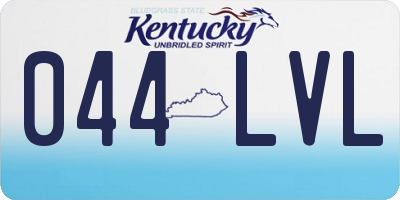 KY license plate 044LVL