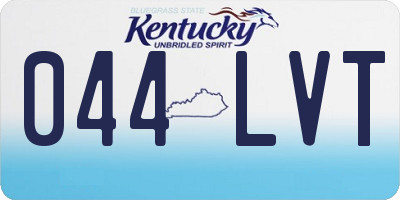 KY license plate 044LVT