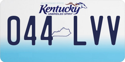 KY license plate 044LVV