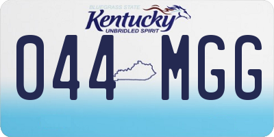 KY license plate 044MGG