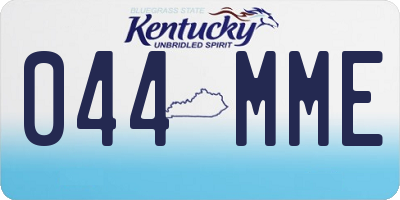 KY license plate 044MME