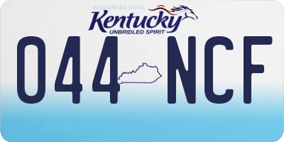 KY license plate 044NCF