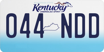 KY license plate 044NDD