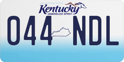 KY license plate 044NDL