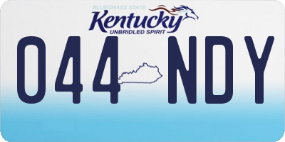 KY license plate 044NDY