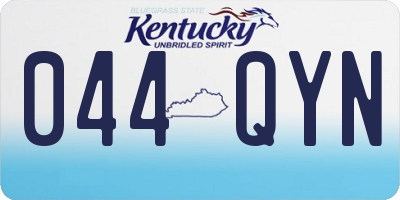KY license plate 044QYN