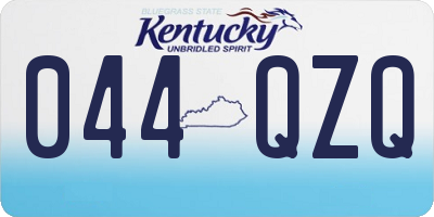 KY license plate 044QZQ