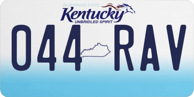 KY license plate 044RAV