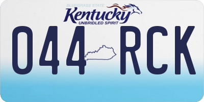 KY license plate 044RCK