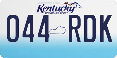 KY license plate 044RDK