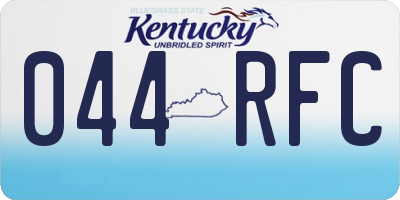 KY license plate 044RFC