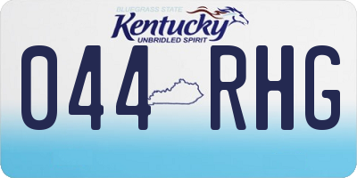 KY license plate 044RHG