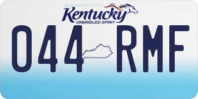 KY license plate 044RMF