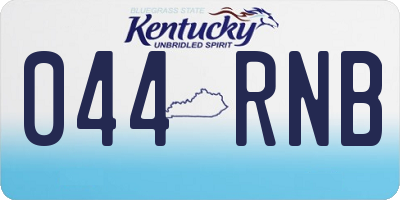 KY license plate 044RNB