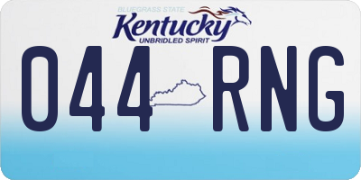 KY license plate 044RNG