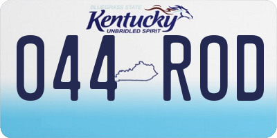 KY license plate 044ROD