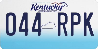 KY license plate 044RPK