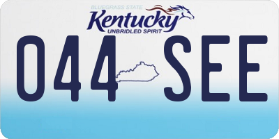 KY license plate 044SEE