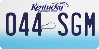 KY license plate 044SGM