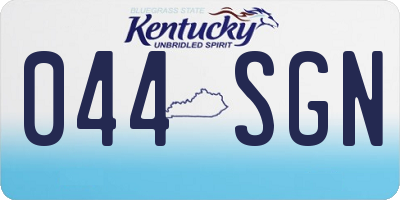KY license plate 044SGN